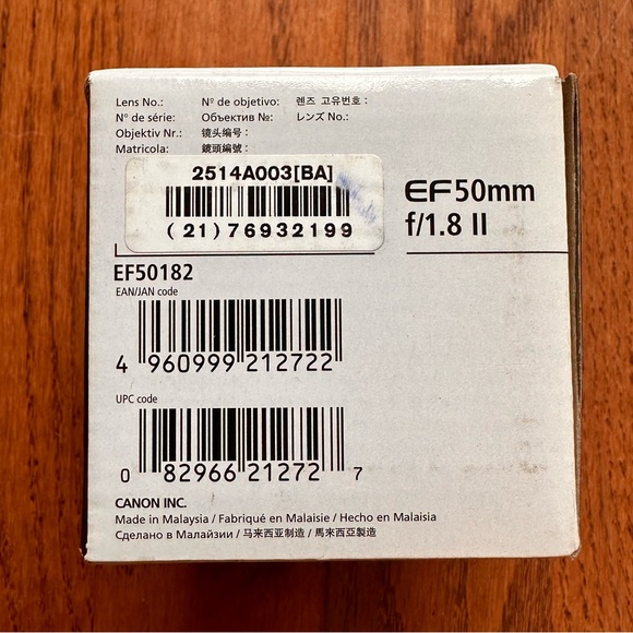 Canon EF 50mm f/1.8 II Lens - Picture 2 of 6